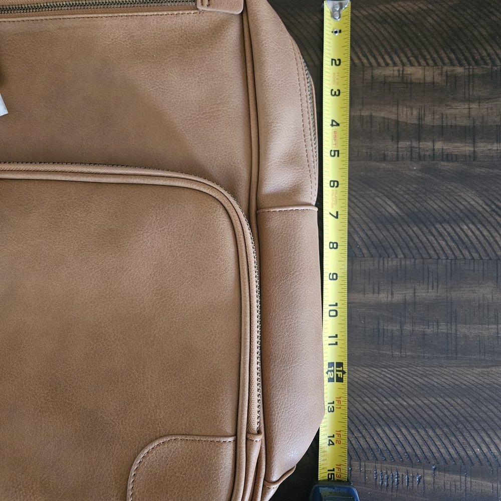 Tan Leather Backpack - Picture 3 of 9